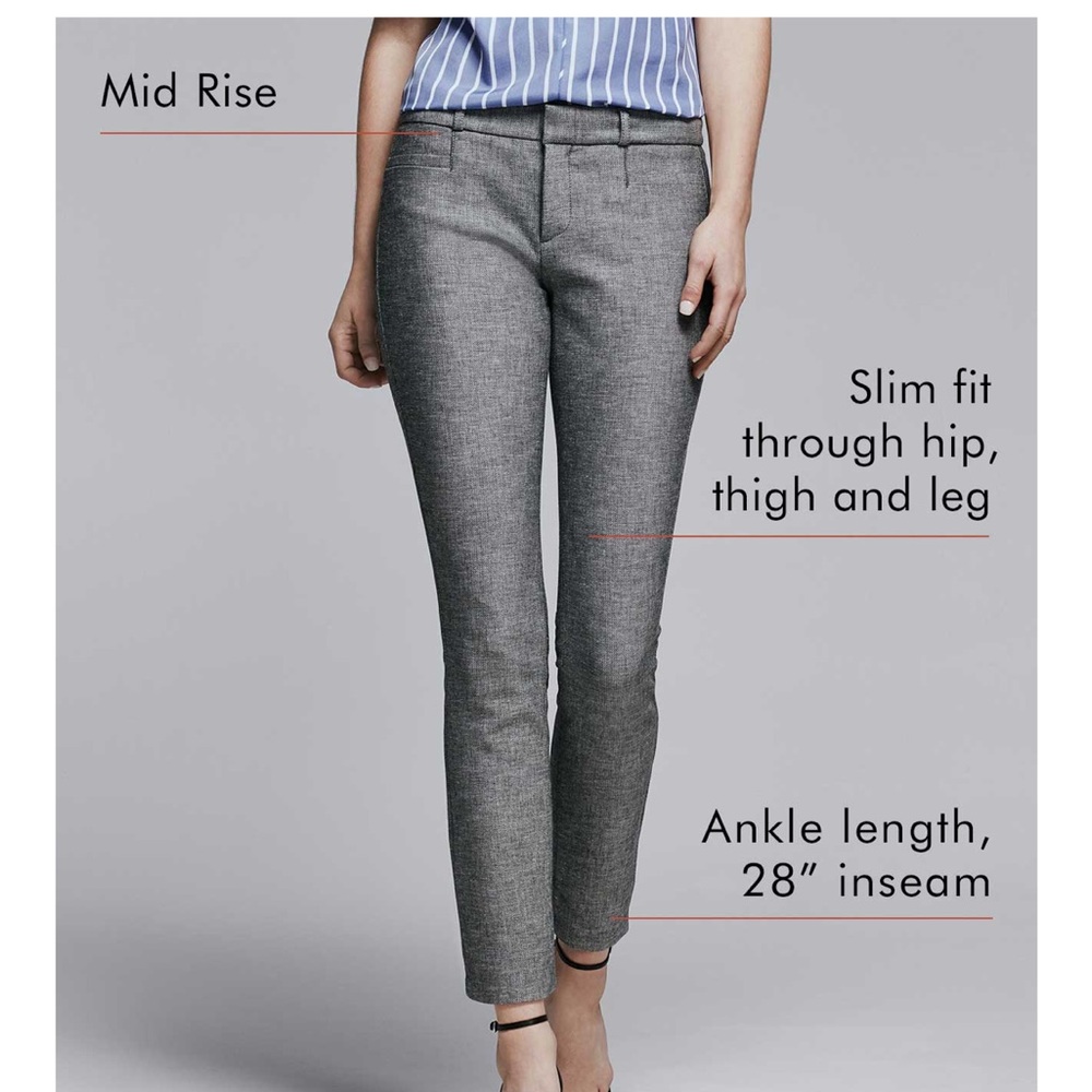 Banana Republic Gray Slim Fit Trousers